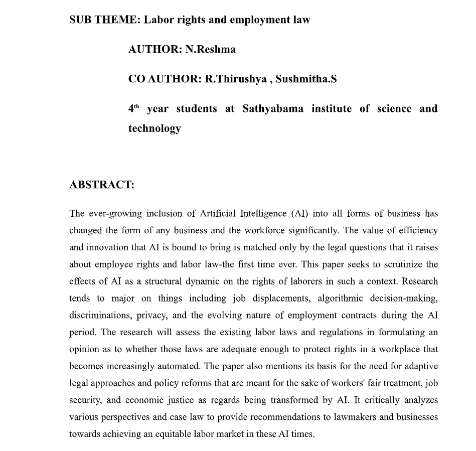 The Impact of Artificial Intelligence on Employee Rights and Labor Laws